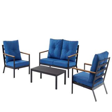Portman Metal 4 - Person Seating Group with Cushions